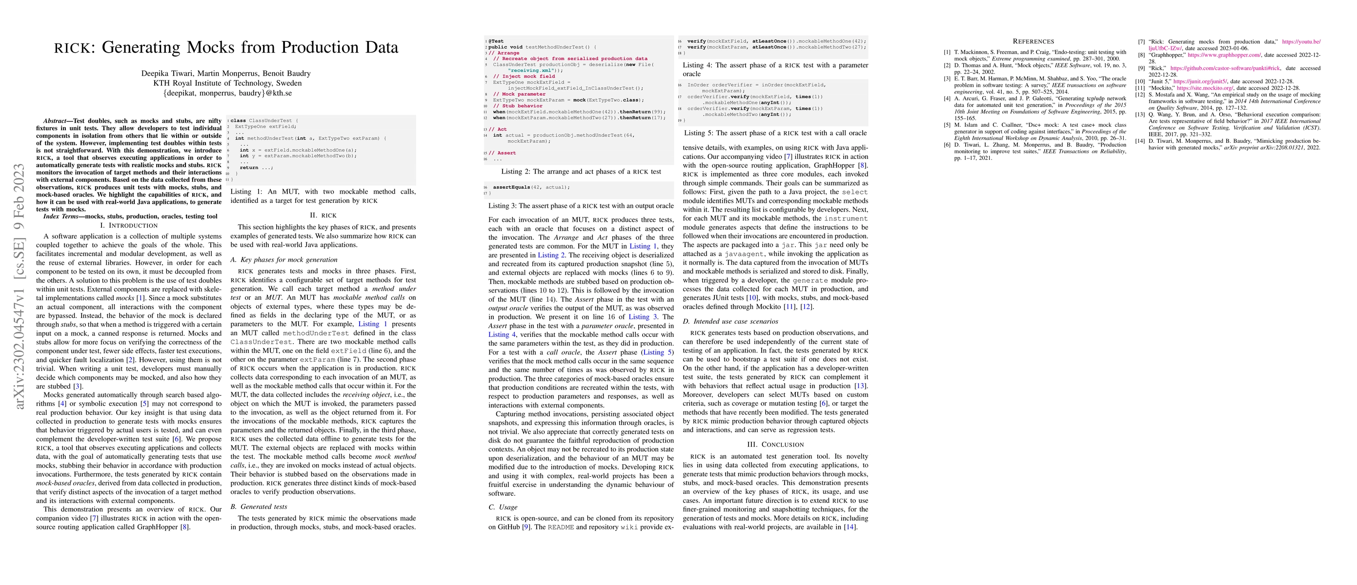 Thumbnail for RICK: Generating Mocks from Production Data