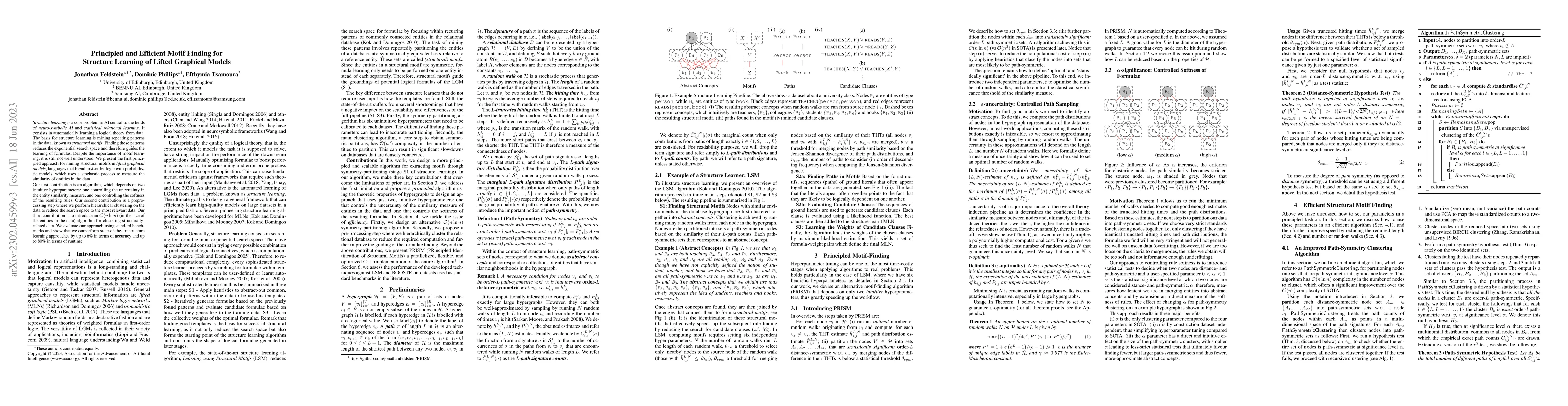 Thumbnail for Principled and Efficient Motif Finding for Structure Learning of Lifted
  Graphical Models
