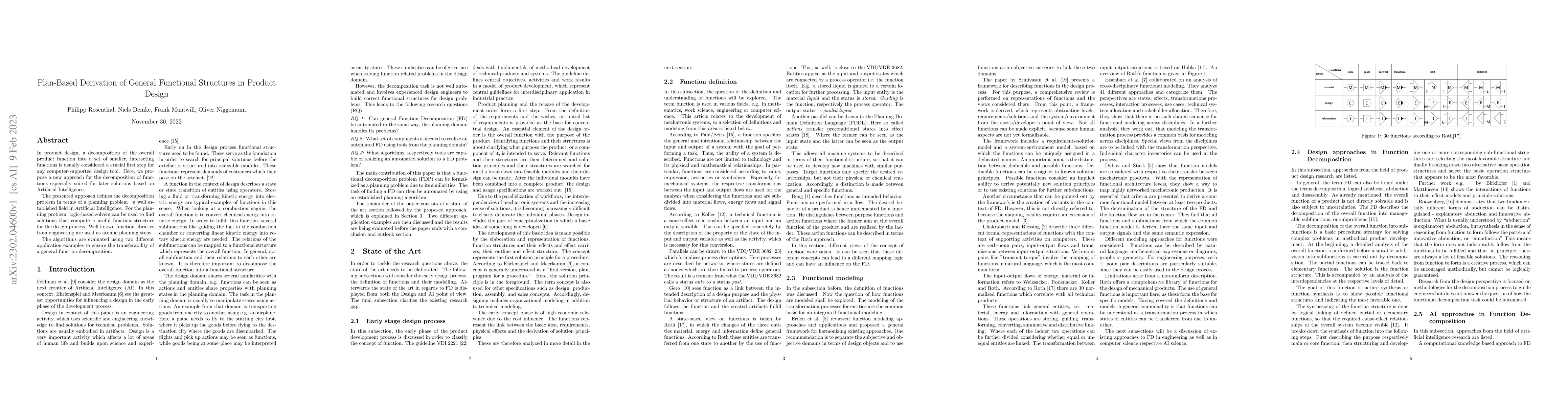 Thumbnail for Plan-Based Derivation of General Functional Structures in Product Design
