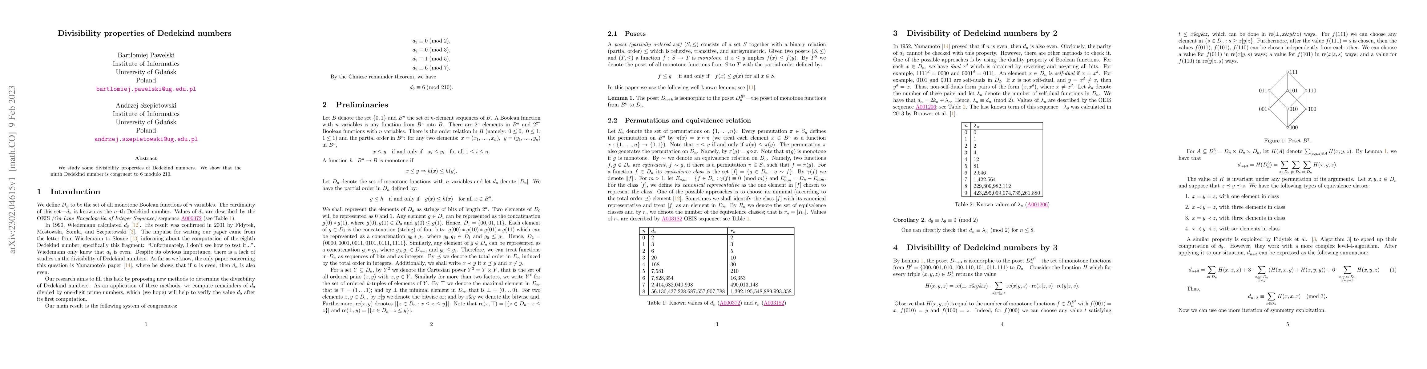 Thumbnail for Divisibility properties of Dedekind numbers