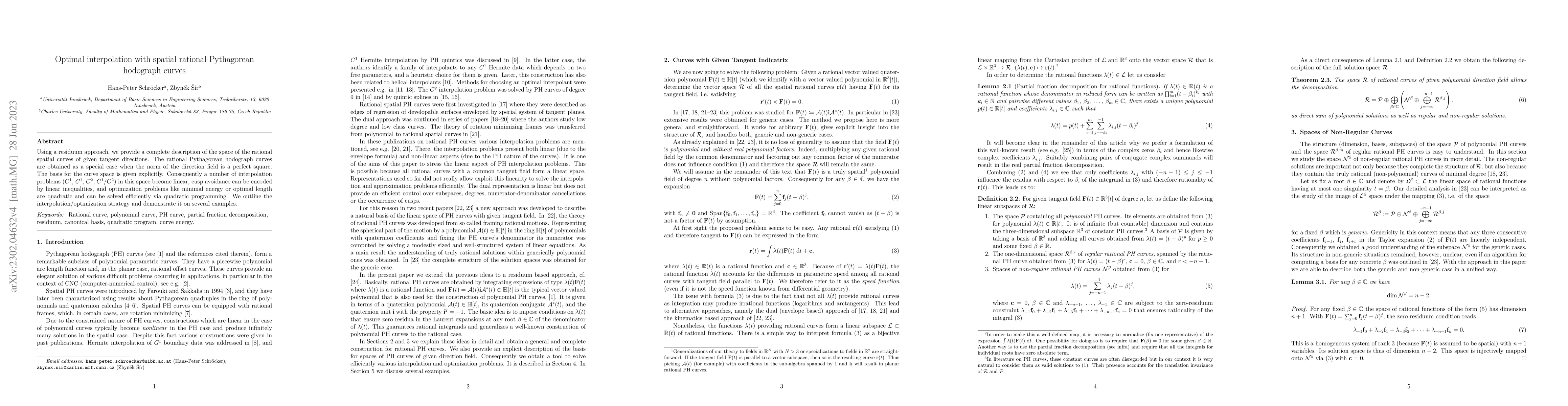 Thumbnail for Optimal interpolation with spatial rational Pythagorean hodograph curves