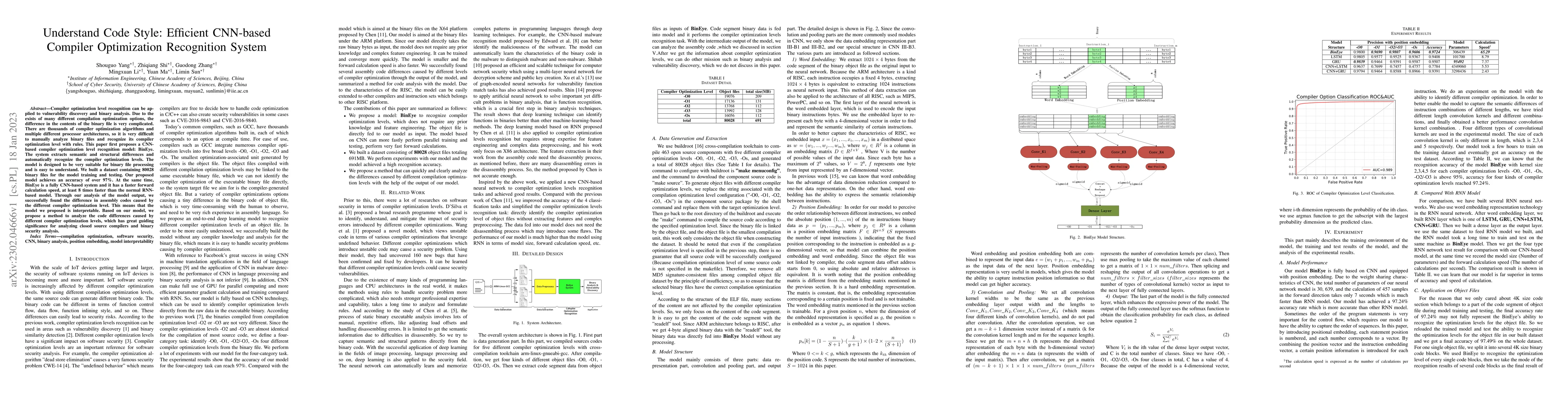 Thumbnail for Understand Code Style: Efficient CNN-based Compiler Optimization
  Recognition System