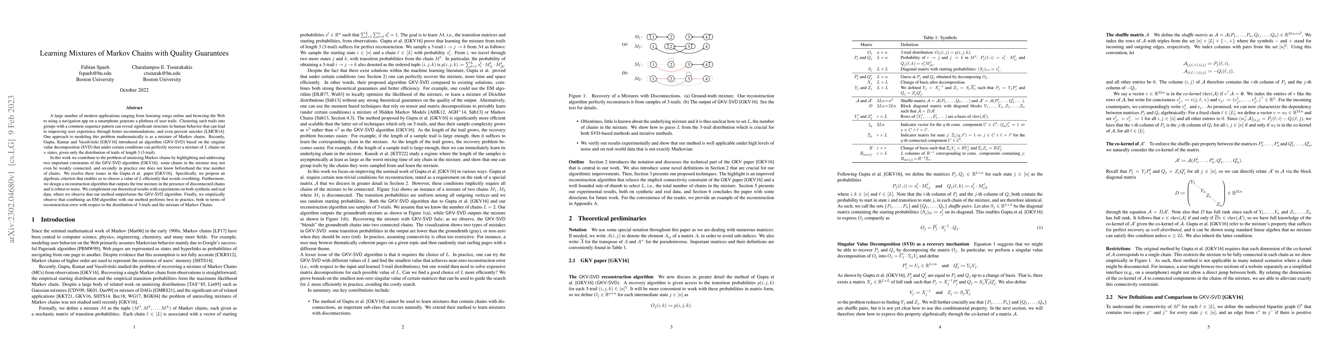 Thumbnail for Learning Mixtures of Markov Chains with Quality Guarantees