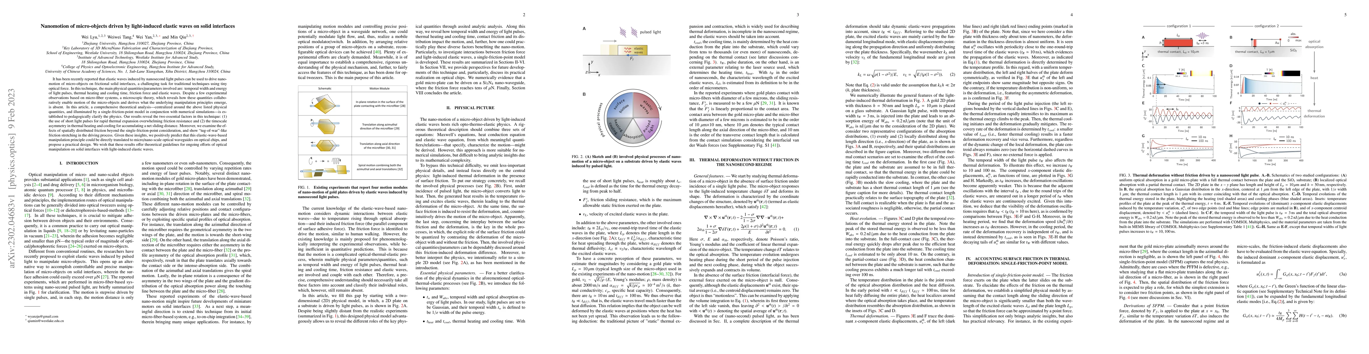Thumbnail for Nanomotion of micro-objects driven by light-induced elastic waves on
  solid interfaces