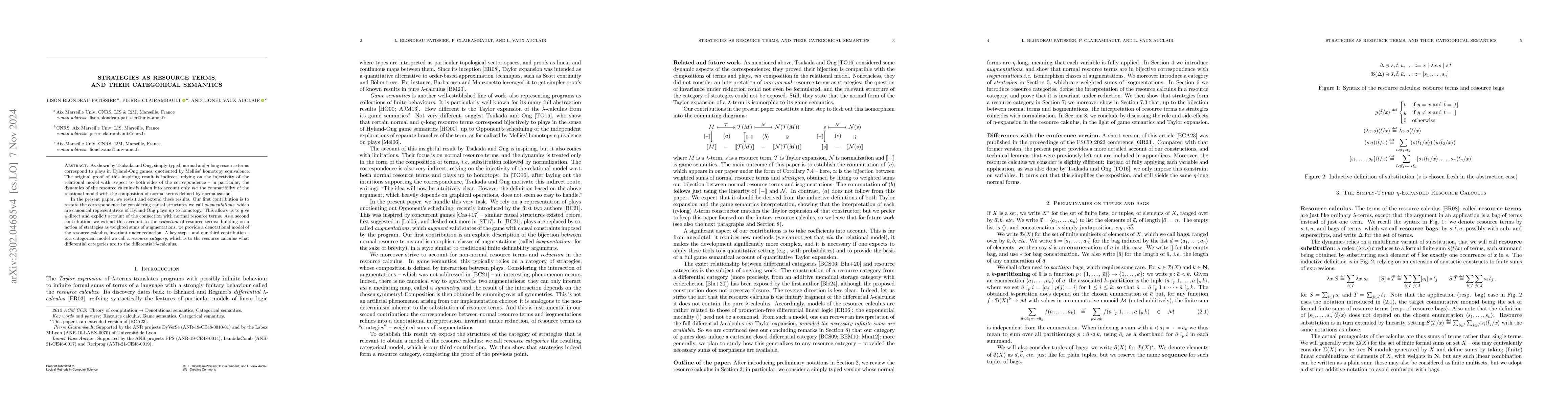 Thumbnail for Strategies as Resource Terms, and their Categorical Semantics
