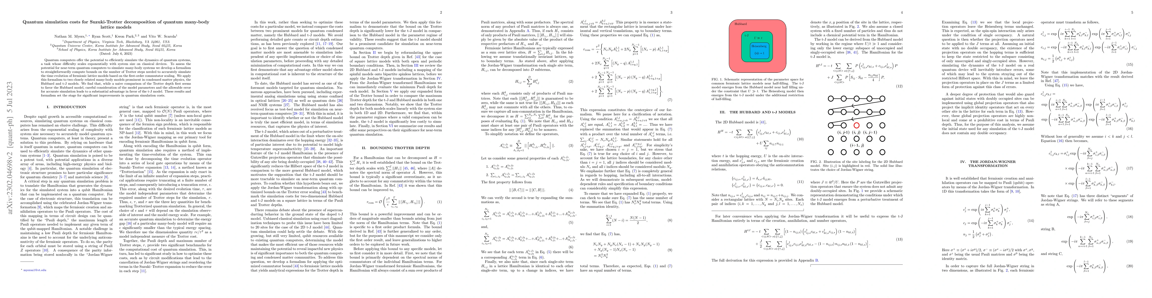 Thumbnail for Quantum simulation costs for Suzuki-Trotter decomposition of quantum
  many-body lattice models