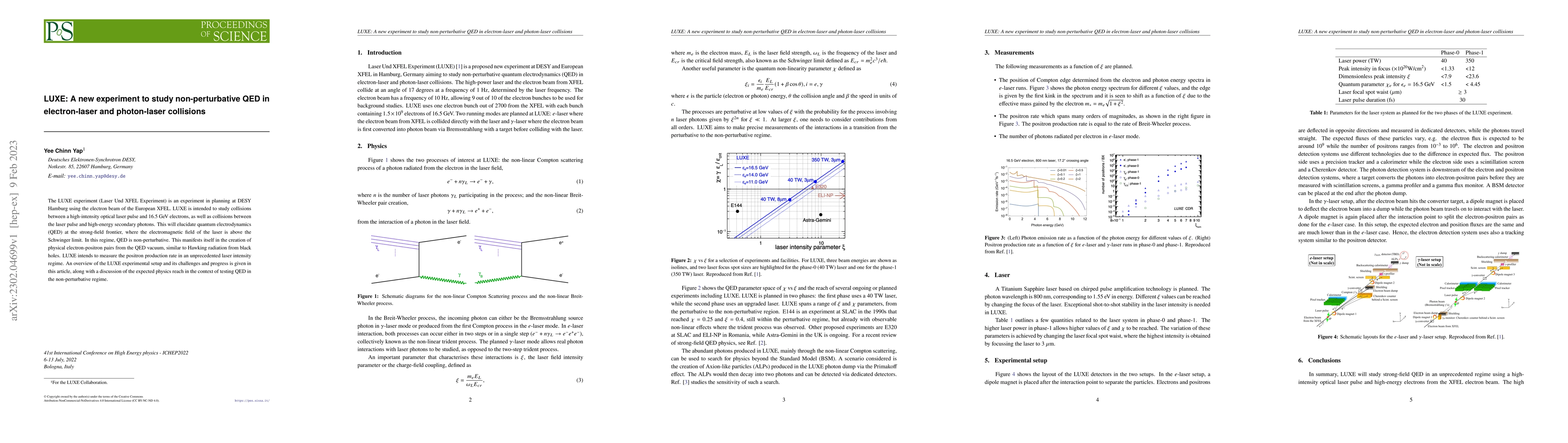 Thumbnail for LUXE: A new experiment to study non-perturbative QED in electron-laser
  and photon-laser collisions