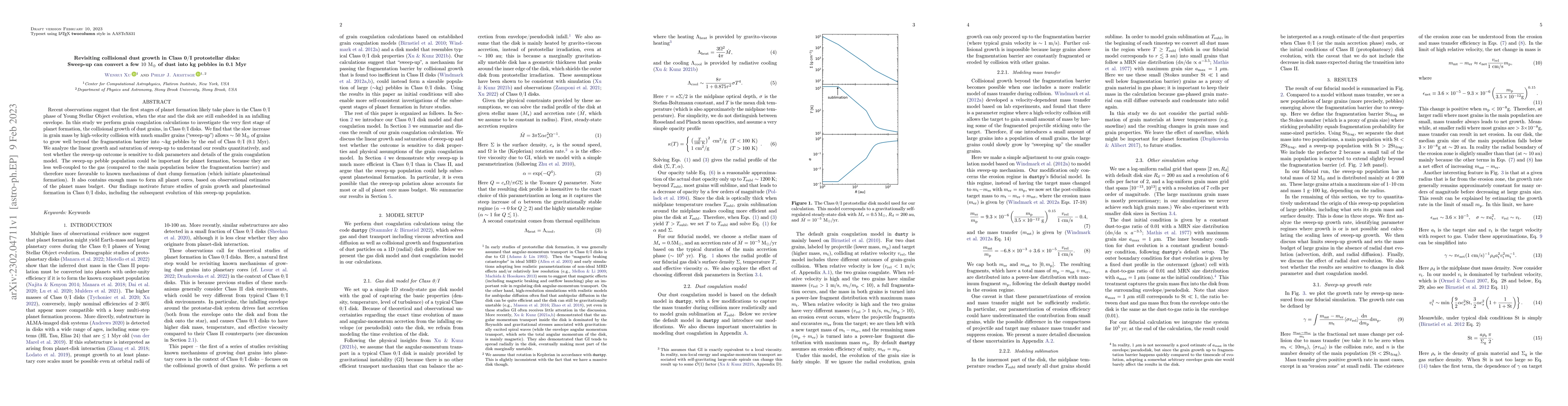 Thumbnail for Revisiting collisional dust growth in Class 0/I protostellar disks:
  Sweep-up can convert a few $10 M_\oplus$ of dust into kg pebbles in 0.1 Myr