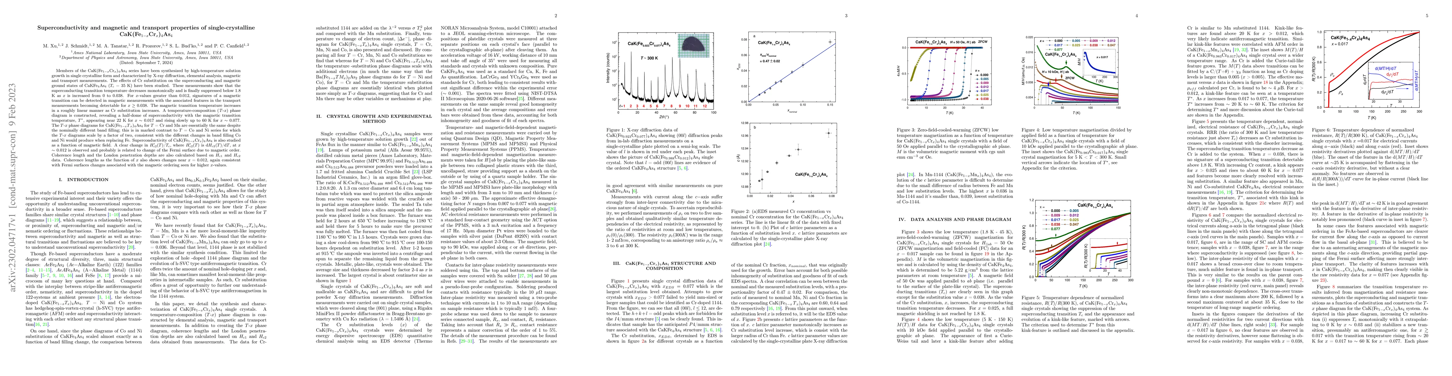 Thumbnail for Superconductivity and magnetic and transport properties of
  single-crystalline CaK(Fe$_{1-x}$Cr$_{x}$)$_{4}$As$_{4}$