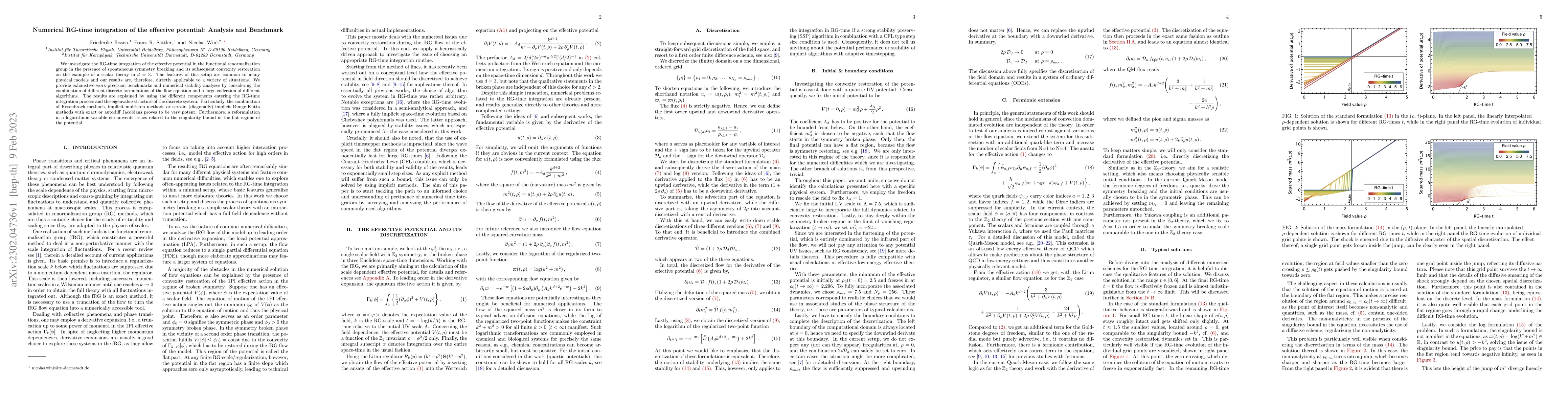 Thumbnail for Numerical RG-time integration of the effective potential: Analysis and
  Benchmark