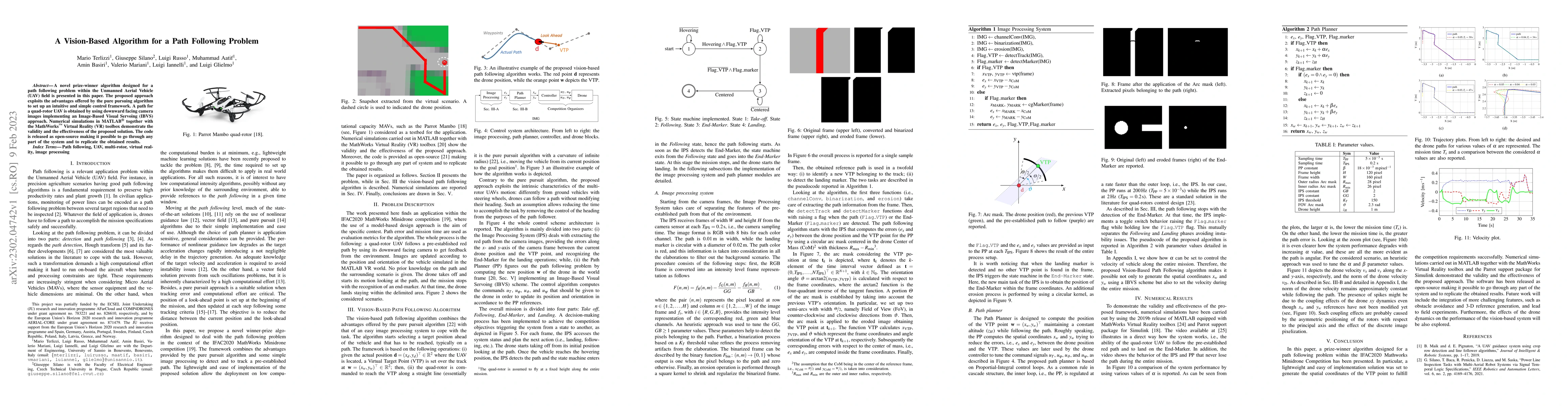 Thumbnail for A Vision-Based Algorithm for a Path Following Problem
