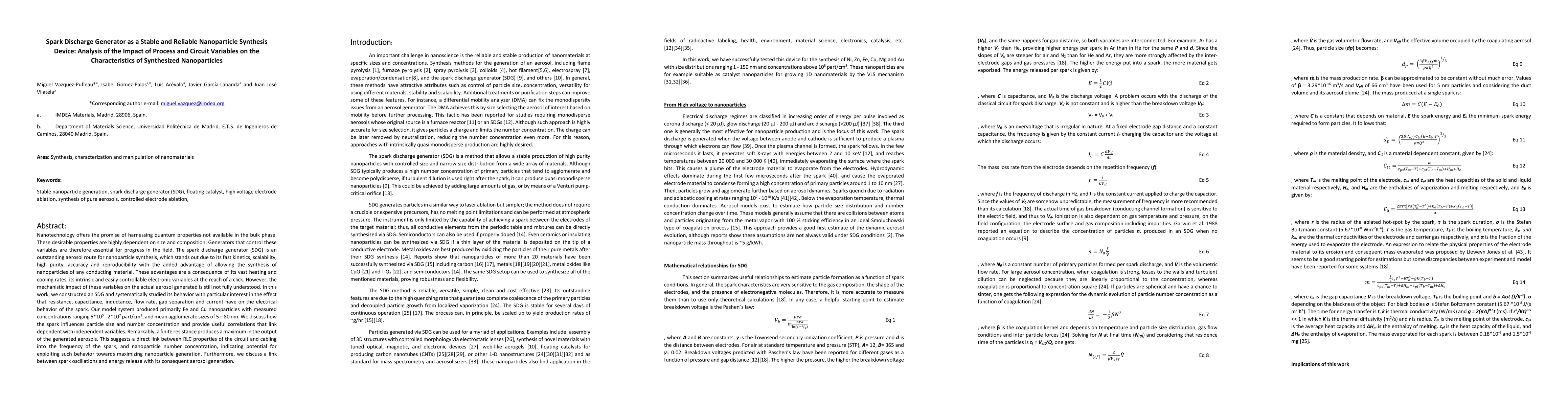 Thumbnail for Spark Discharge Generator as a Stable and Reliable Nanoparticle
  Synthesis Device: Analysis of the Impact of Process and Circuit Variables on
  the Characteristics of Synthesized Nanoparticles