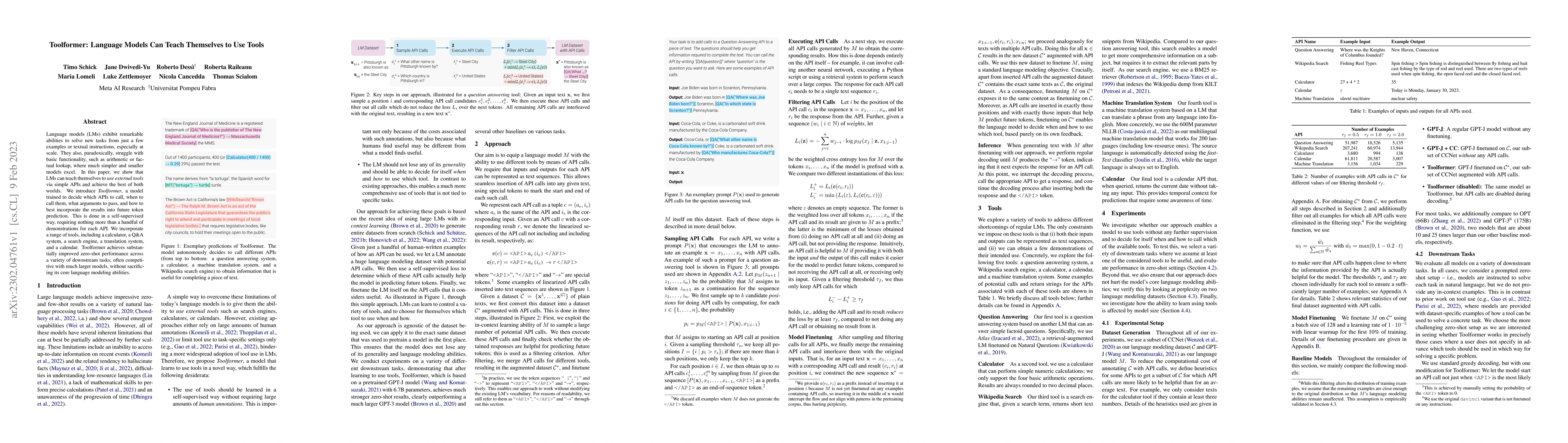 Thumbnail for Toolformer: Language Models Can Teach Themselves to Use Tools