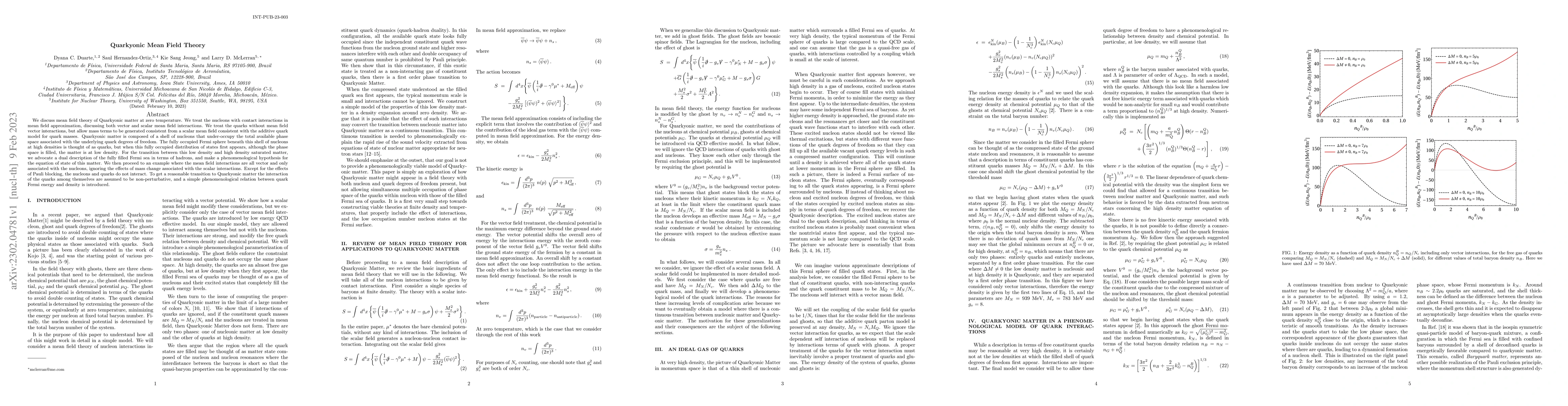 Thumbnail for Quarkyonic Mean Field Theory