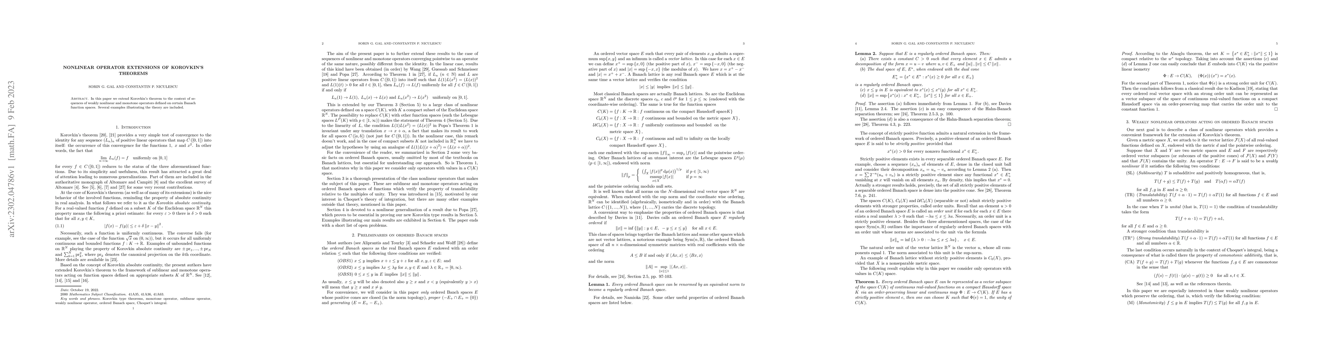 Thumbnail for Nonlinear operator extensions of Korovkin's theorems