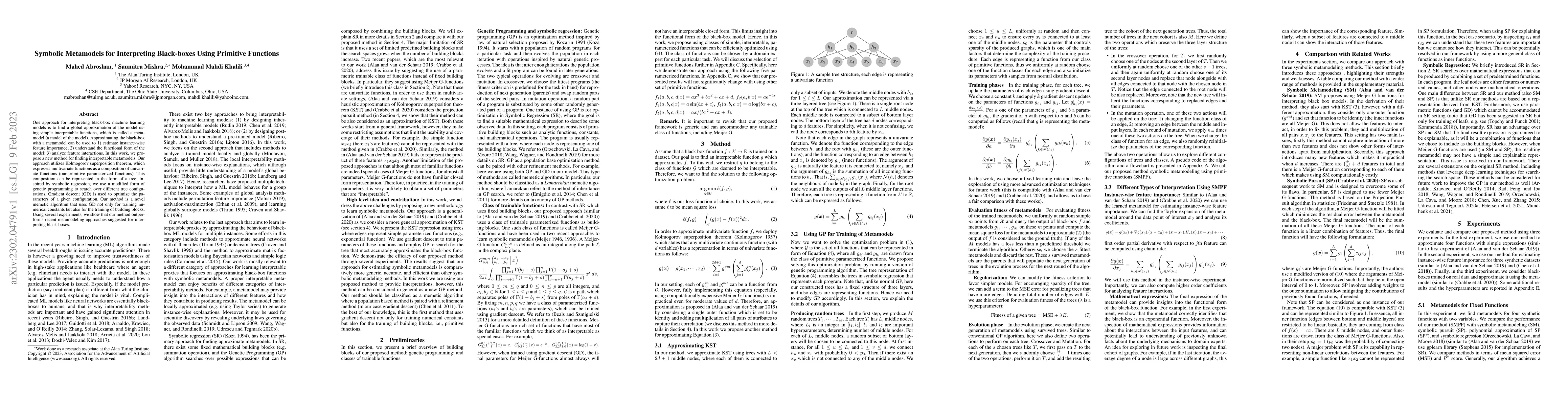 Thumbnail for Symbolic Metamodels for Interpreting Black-boxes Using Primitive
  Functions