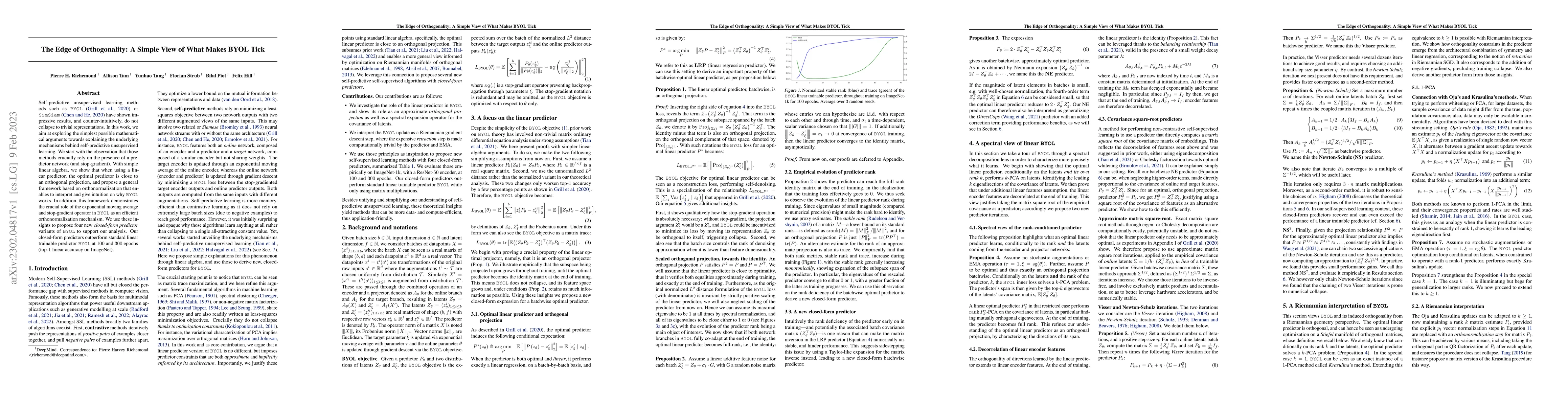 Thumbnail for The Edge of Orthogonality: A Simple View of What Makes BYOL Tick