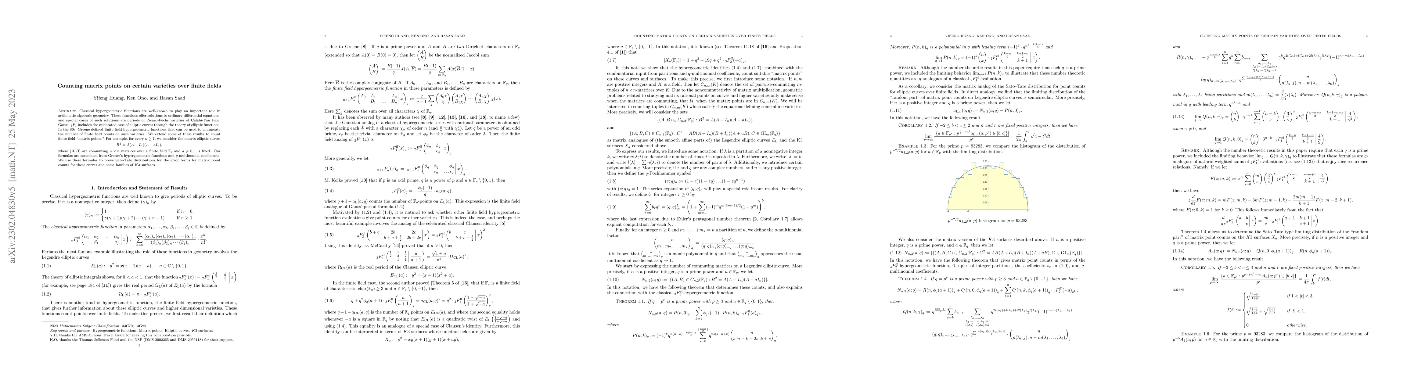 Thumbnail for Counting matrix points on certain varieties over finite fields