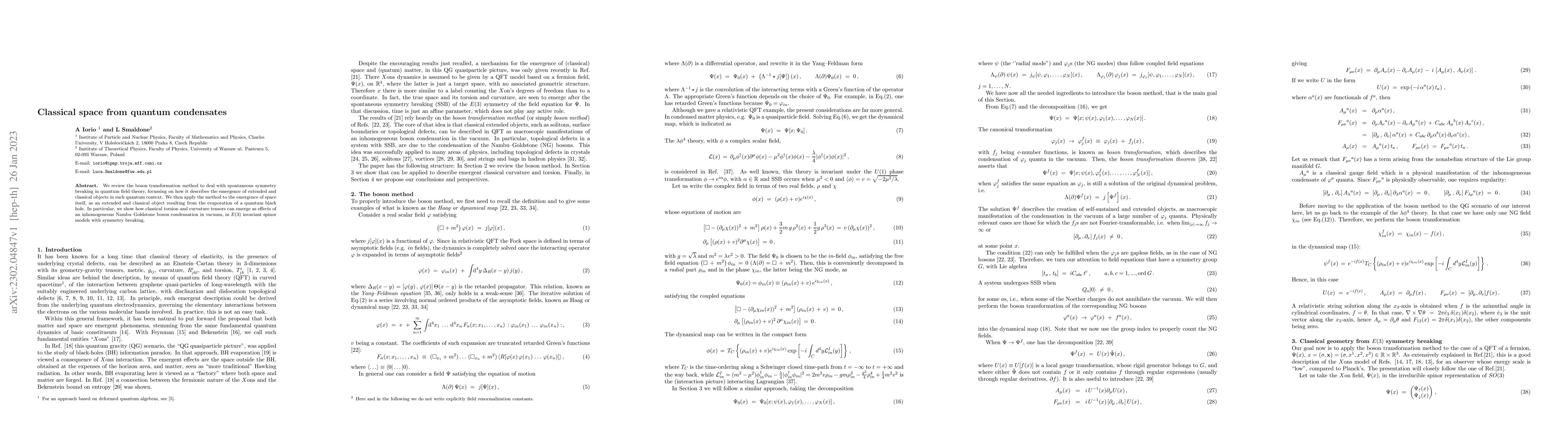 Thumbnail for Classical space from quantum condensates