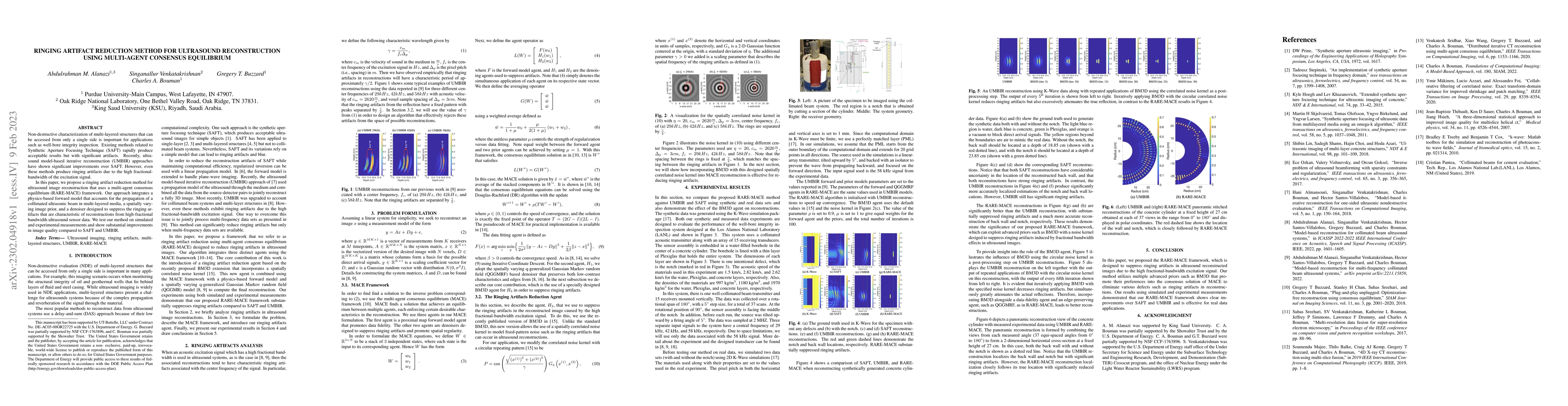 Thumbnail for Ringing Artifact Reduction Method for Ultrasound Reconstruction Using
  Multi-Agent Consensus Equilibrium