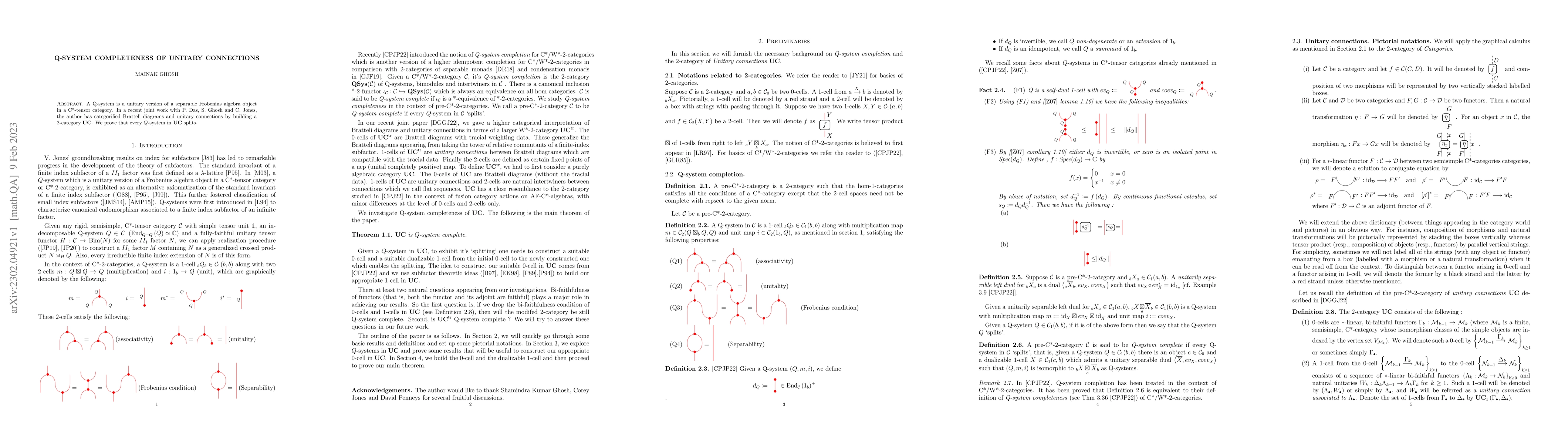 Thumbnail for Q-system Completeness of Unitary Connections