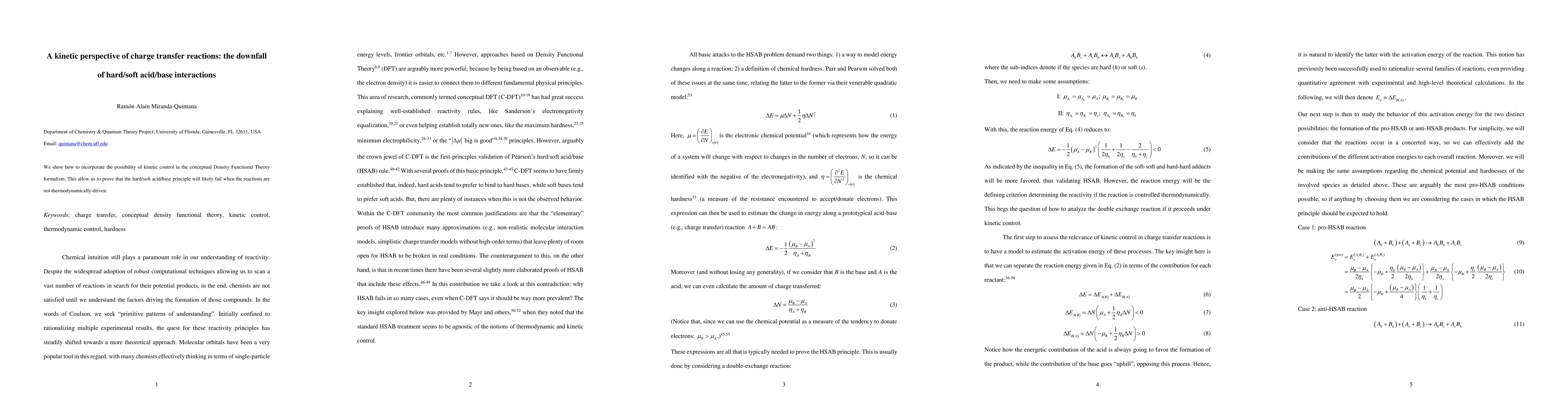 Thumbnail for A kinetic perspective of charge transfer reactions: the downfall of
  hard/soft acid/base interactions