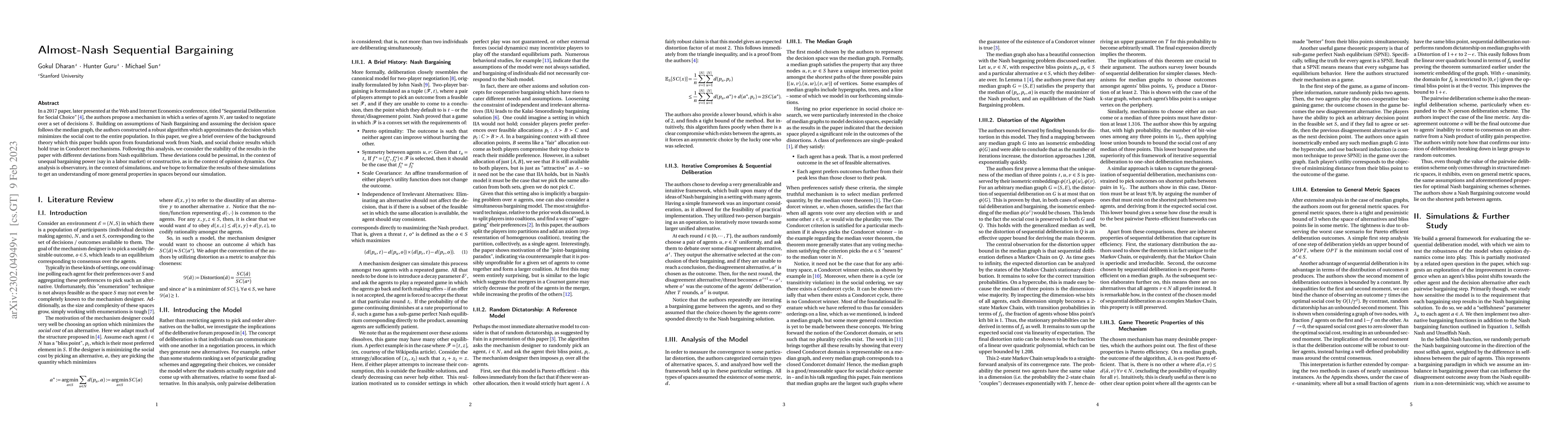 Thumbnail for Almost-Nash Sequential Bargaining