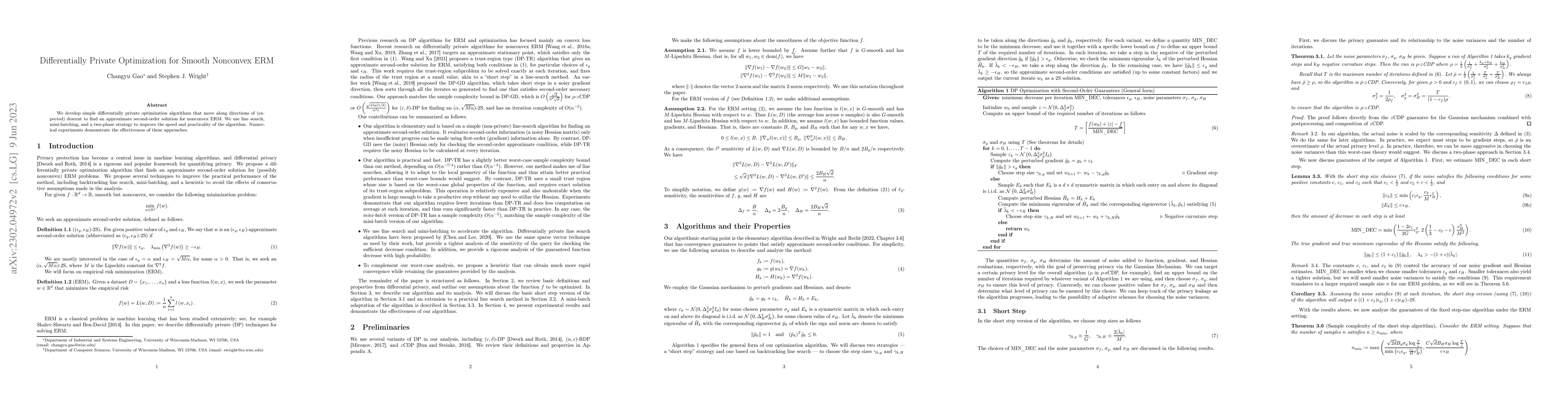 Thumbnail for Differentially Private Optimization for Smooth Nonconvex ERM