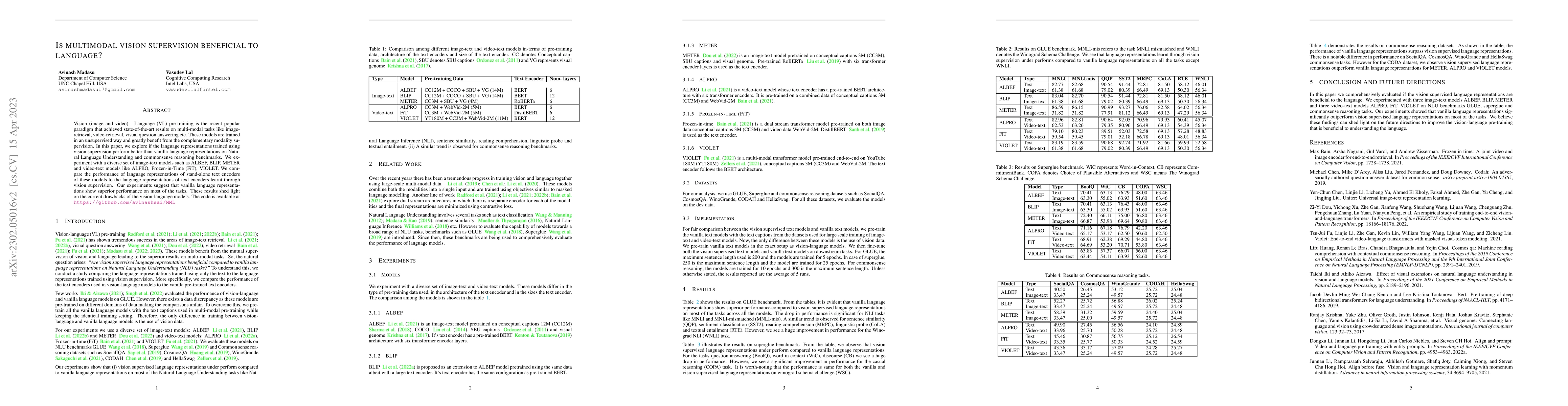 Thumbnail for Is Multimodal Vision Supervision Beneficial to Language?