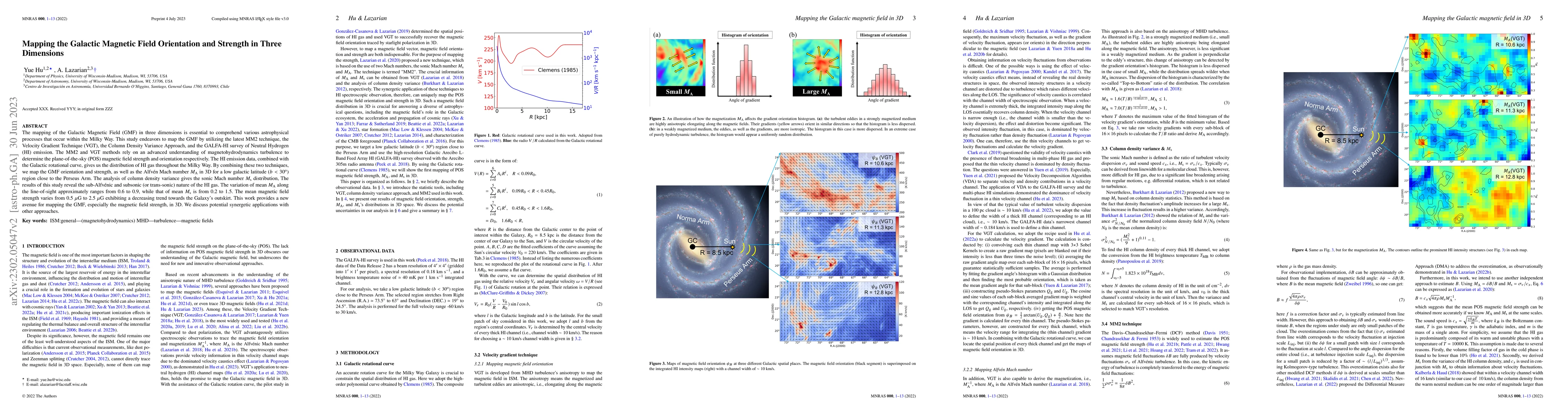 Thumbnail for Mapping the Galactic Magnetic Field Orientation and Strength in Three
  Dimensions