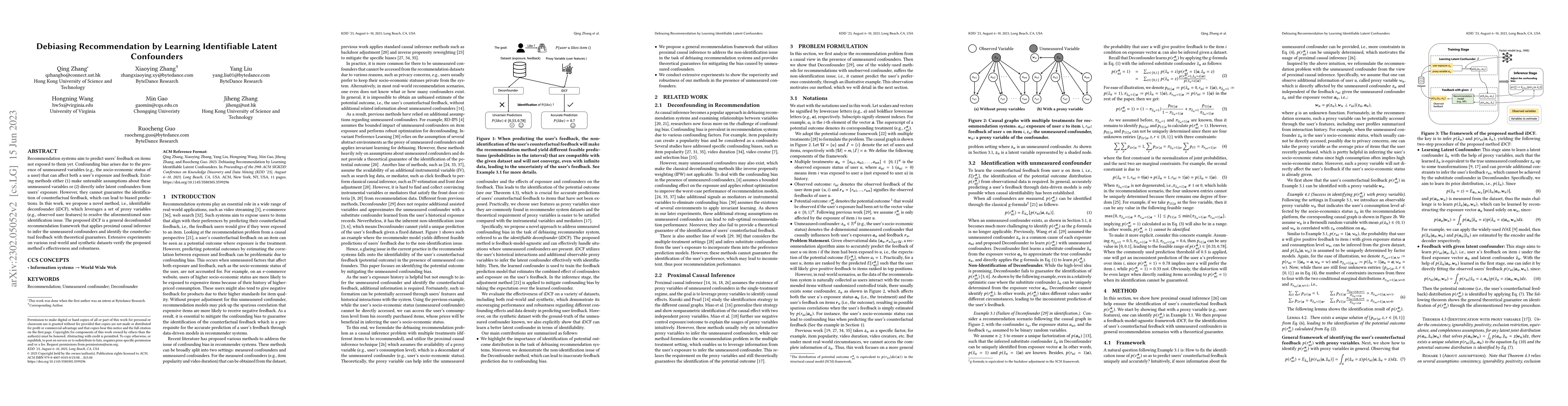 Thumbnail for Debiasing Recommendation by Learning Identifiable Latent Confounders