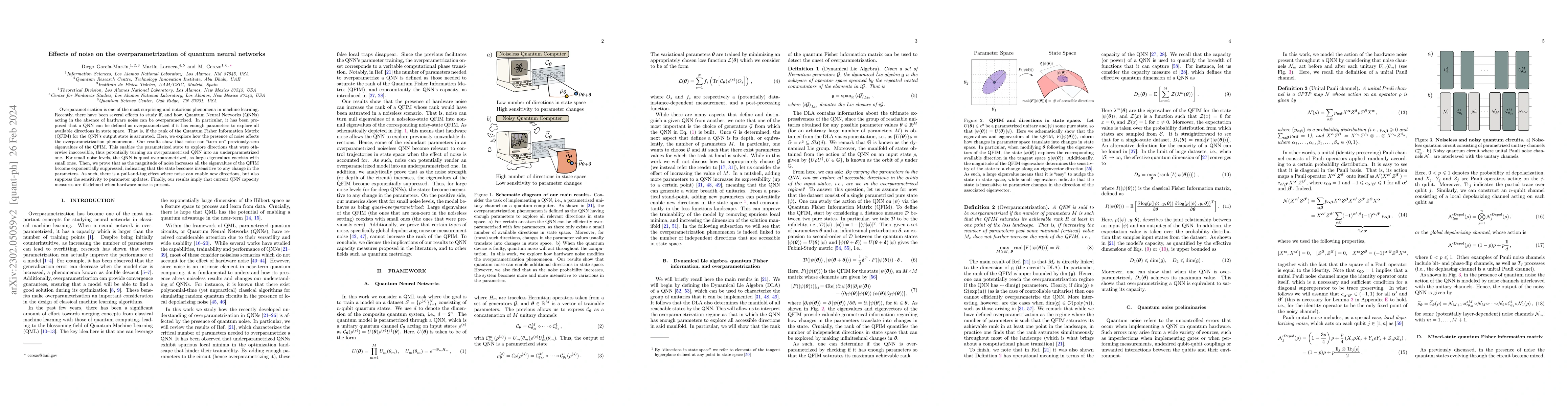 Thumbnail for Effects of noise on the overparametrization of quantum neural networks