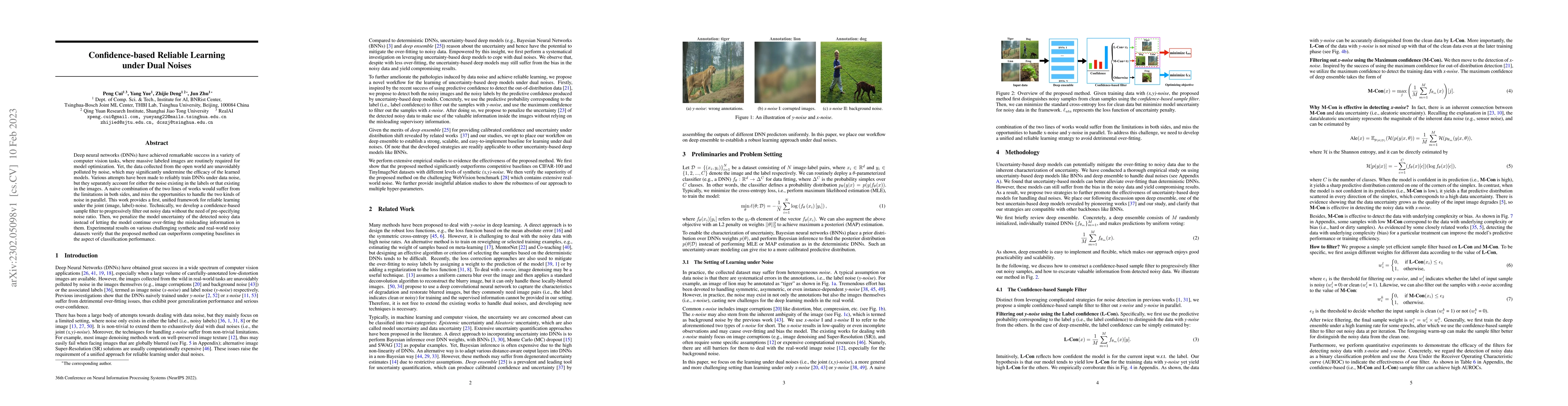 Thumbnail for Confidence-based Reliable Learning under Dual Noises