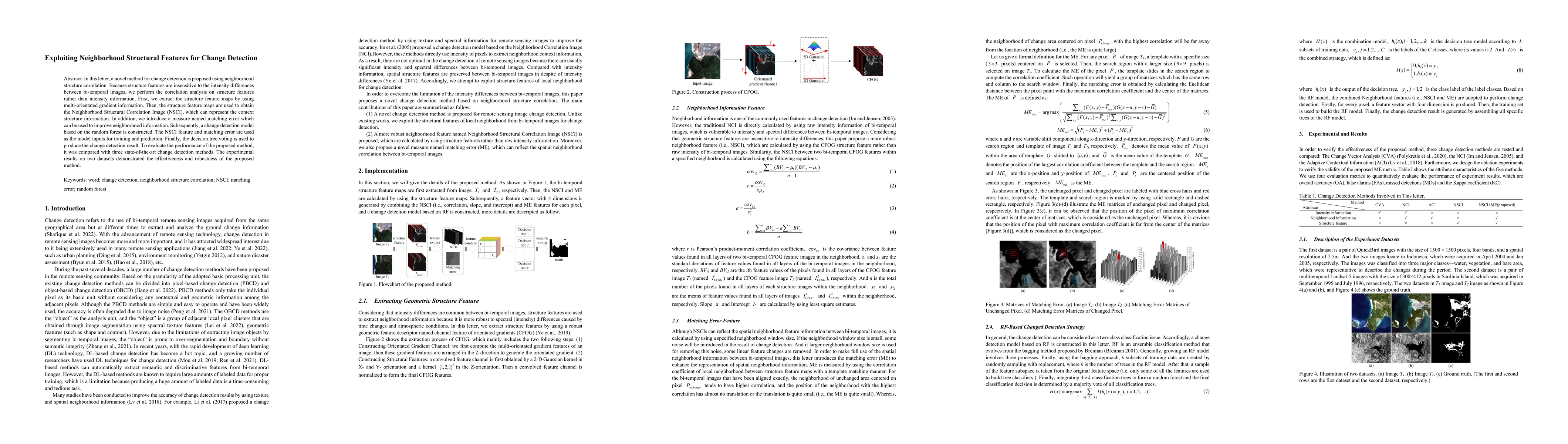 Thumbnail for Exploiting Neighborhood Structural Features for Change Detection