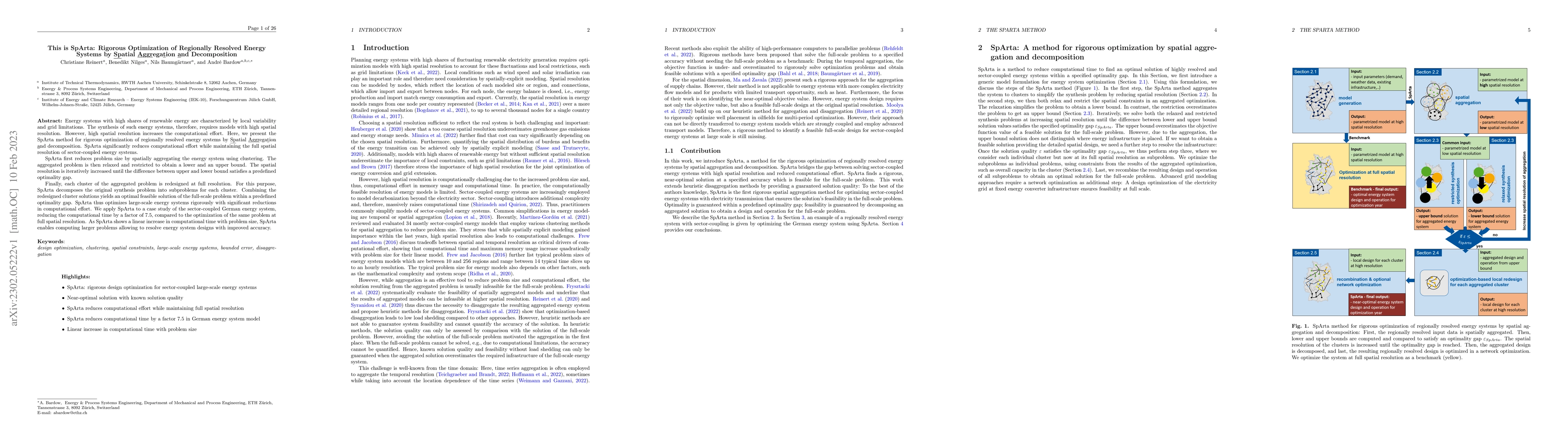 Thumbnail for This is SpArta: Rigorous Optimization of Regionally Resolved Energy
  Systems by Spatial Aggregation and Decomposition