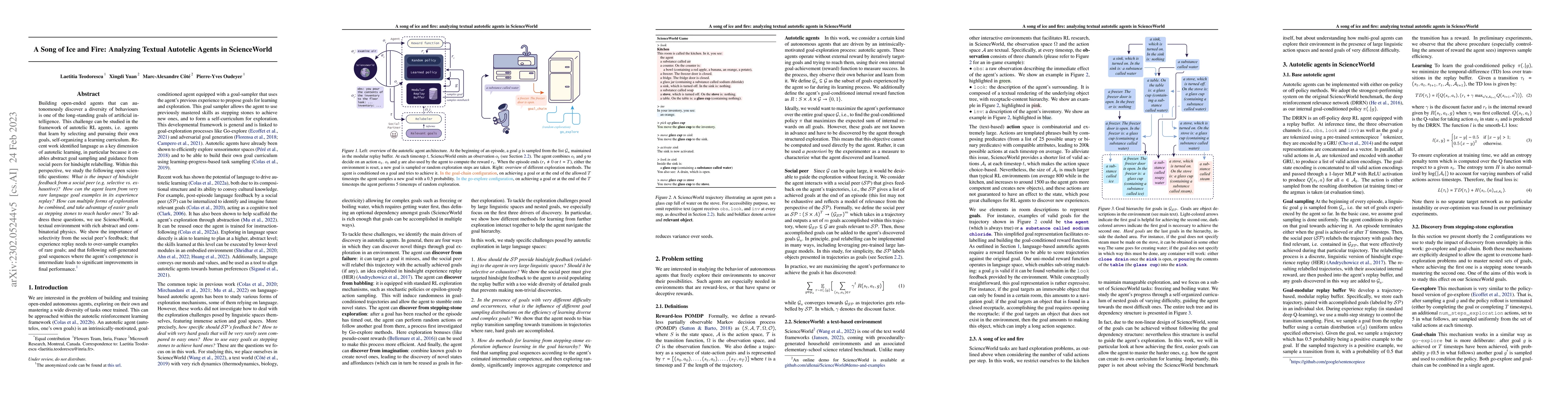 Thumbnail for A Song of Ice and Fire: Analyzing Textual Autotelic Agents in
  ScienceWorld