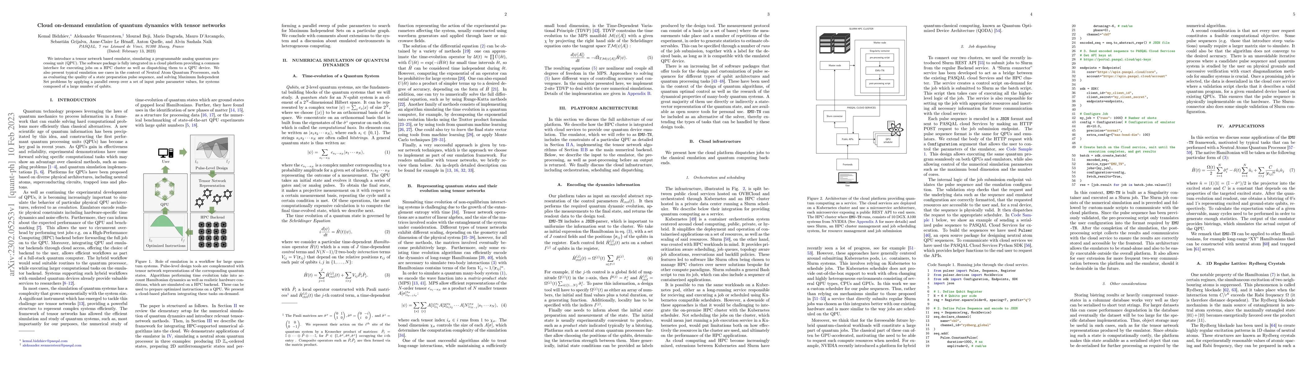 Thumbnail for Cloud on-demand emulation of quantum dynamics with tensor networks