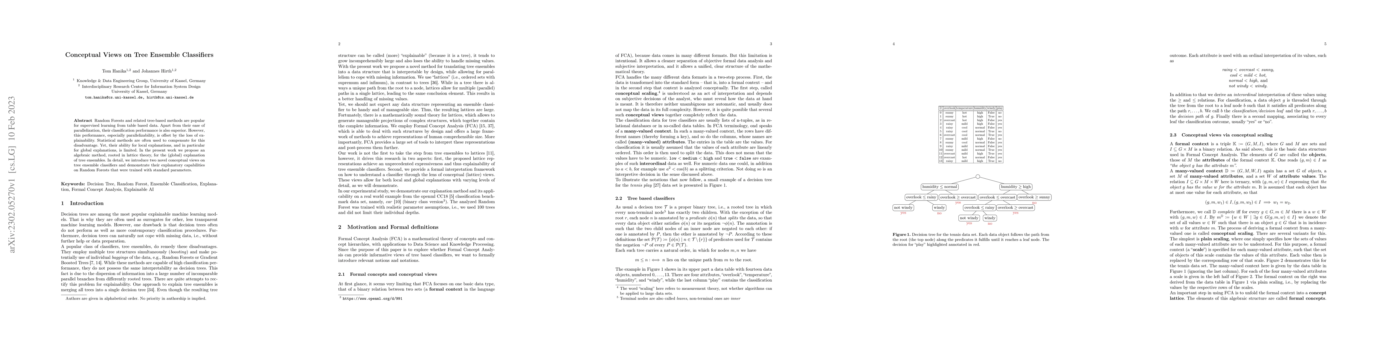 Thumbnail for Conceptual Views on Tree Ensemble Classifiers