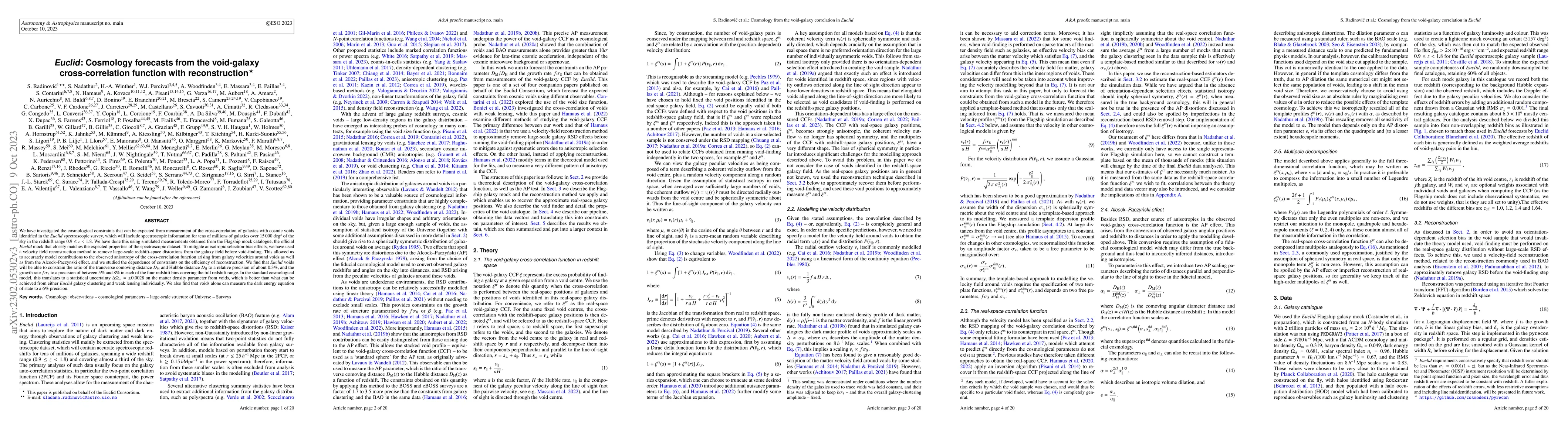 Thumbnail for Euclid: Cosmology forecasts from the void-galaxy cross-correlation
  function with reconstruction