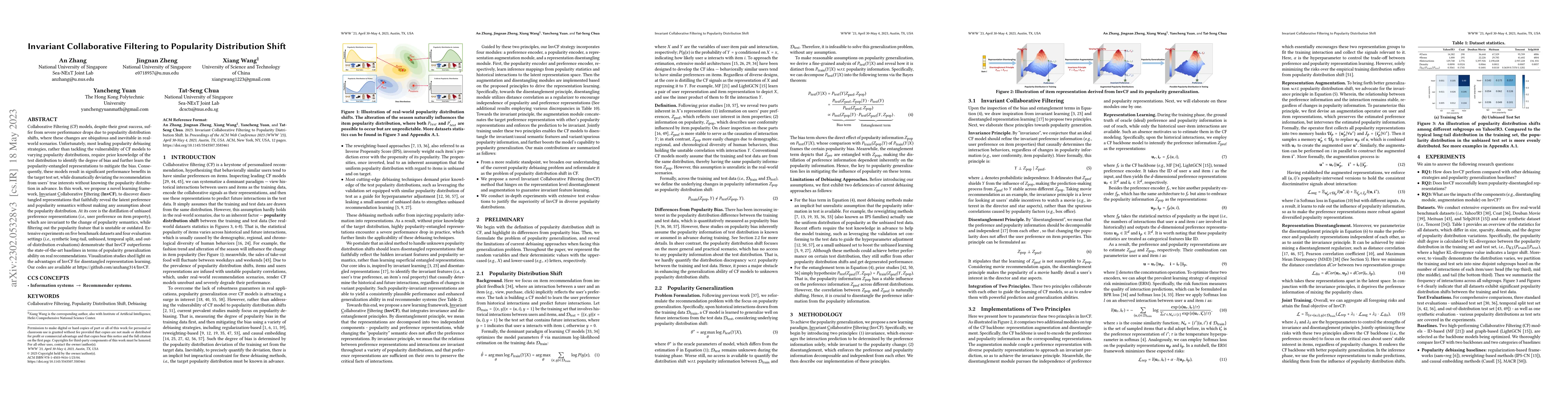 Thumbnail for Invariant Collaborative Filtering to Popularity Distribution Shift