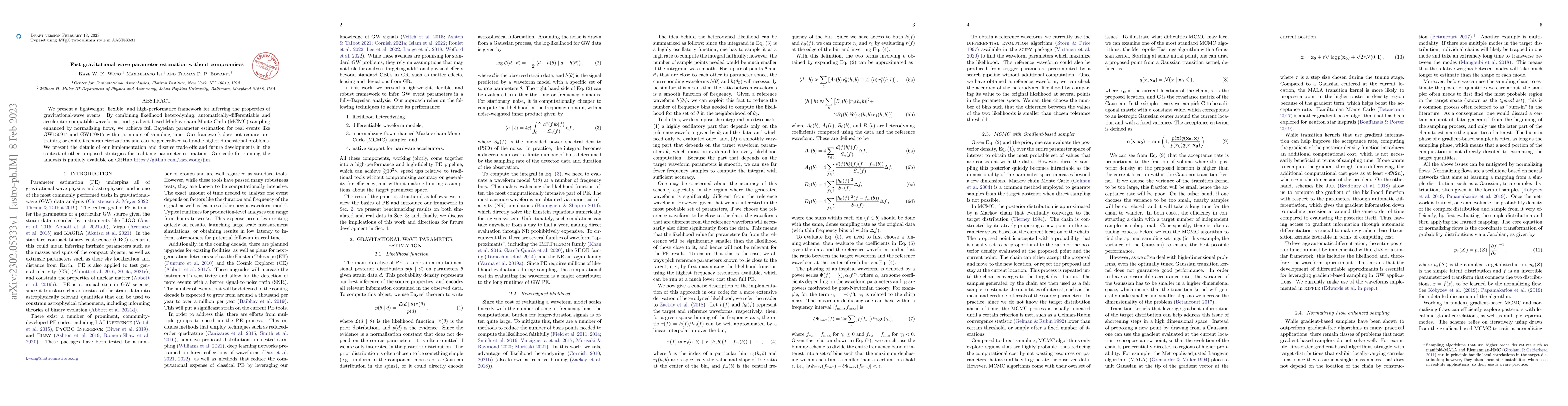 Thumbnail for Fast gravitational wave parameter estimation without compromises