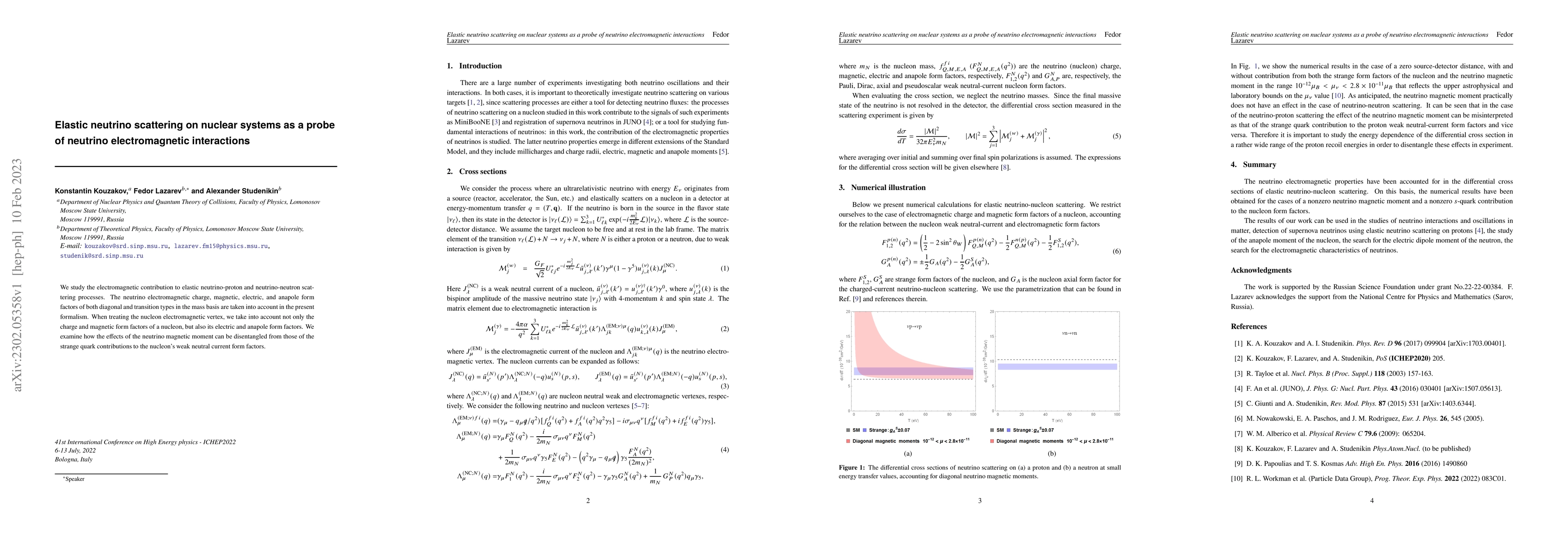 Thumbnail for Elastic neutrino scattering on nuclear systems as a probe of neutrino
  electromagnetic interactions