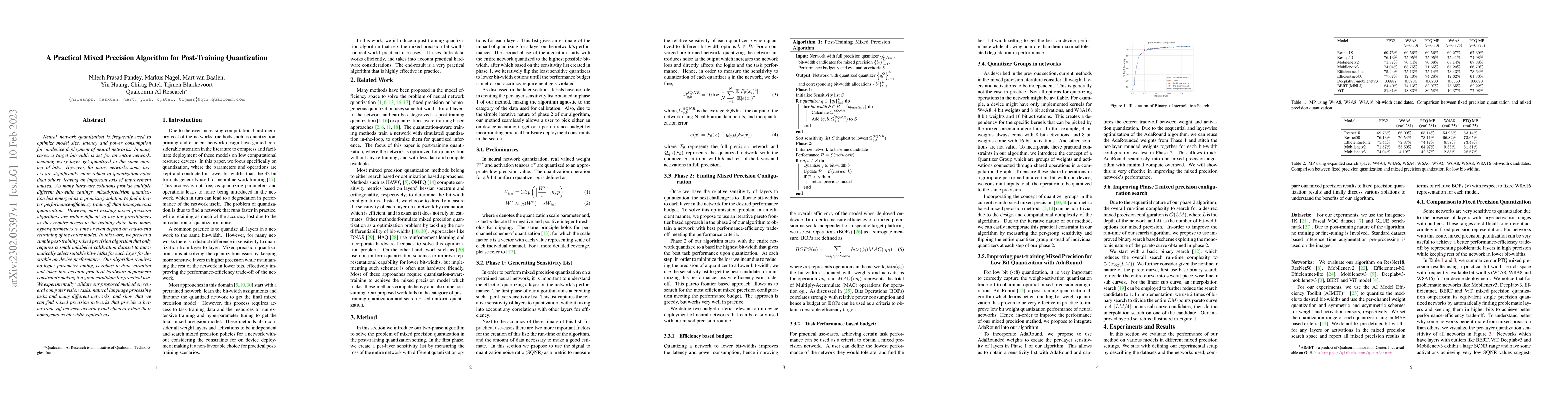 Thumbnail for A Practical Mixed Precision Algorithm for Post-Training Quantization