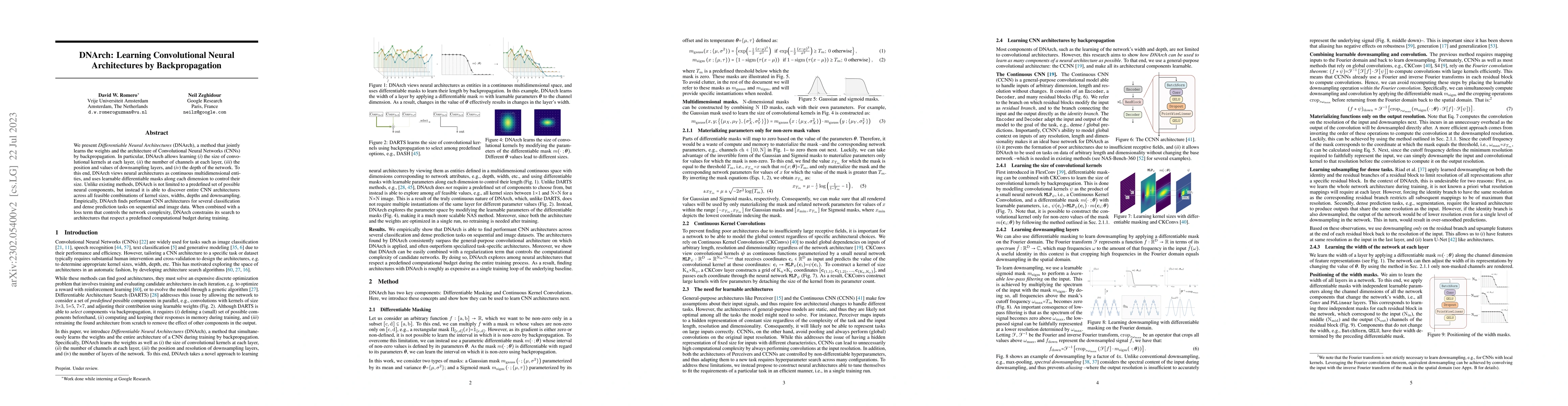 Thumbnail for DNArch: Learning Convolutional Neural Architectures by Backpropagation