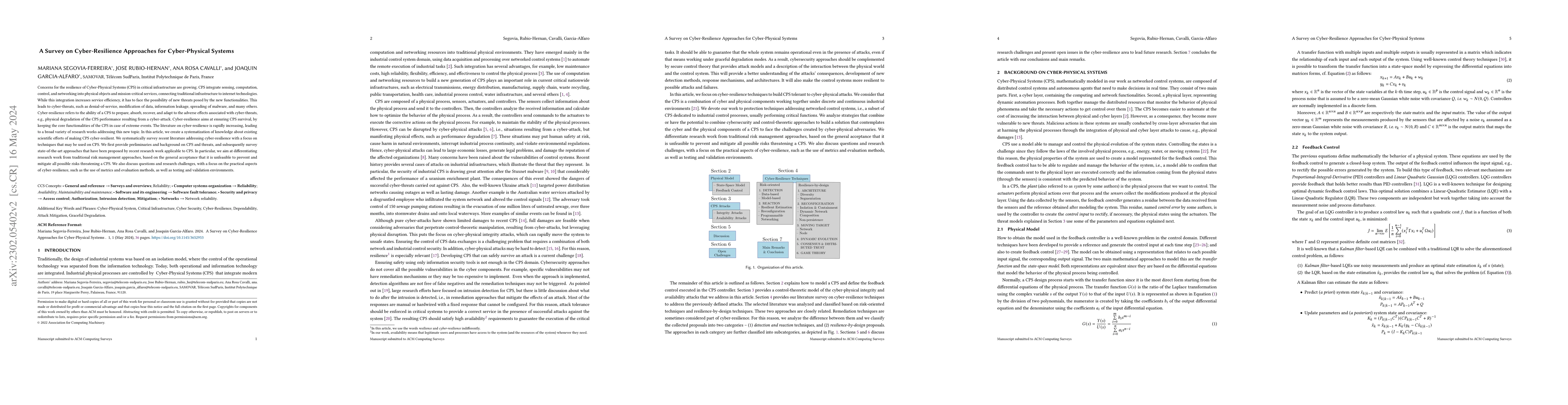 Thumbnail for A Survey on Cyber-Resilience Approaches for Cyber-Physical Systems