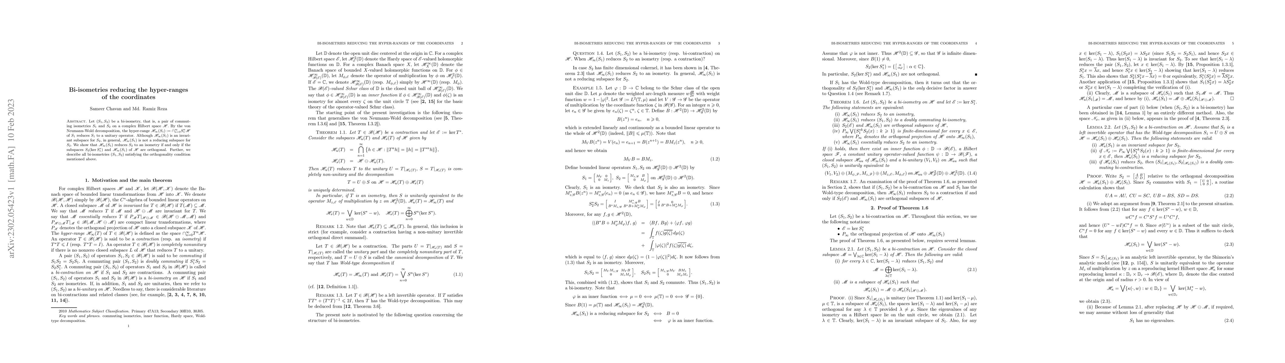 Thumbnail for Bi-isometries reducing the hyper-ranges of the coordinates