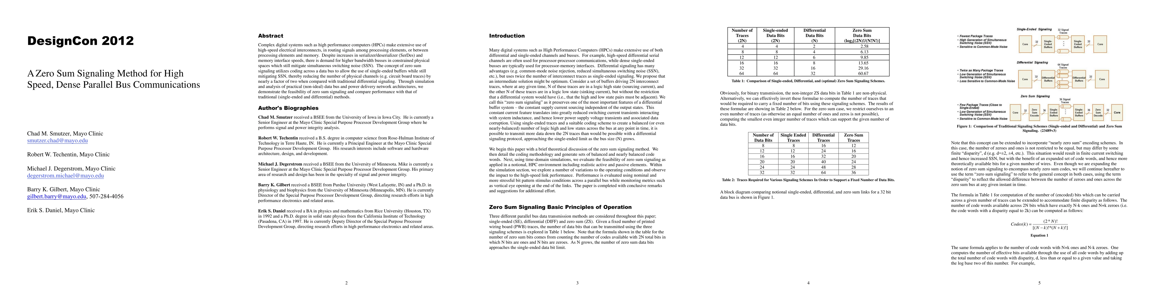 Thumbnail for A Zero Sum Signaling Method for High Speed, Dense Parallel Bus
  Communications