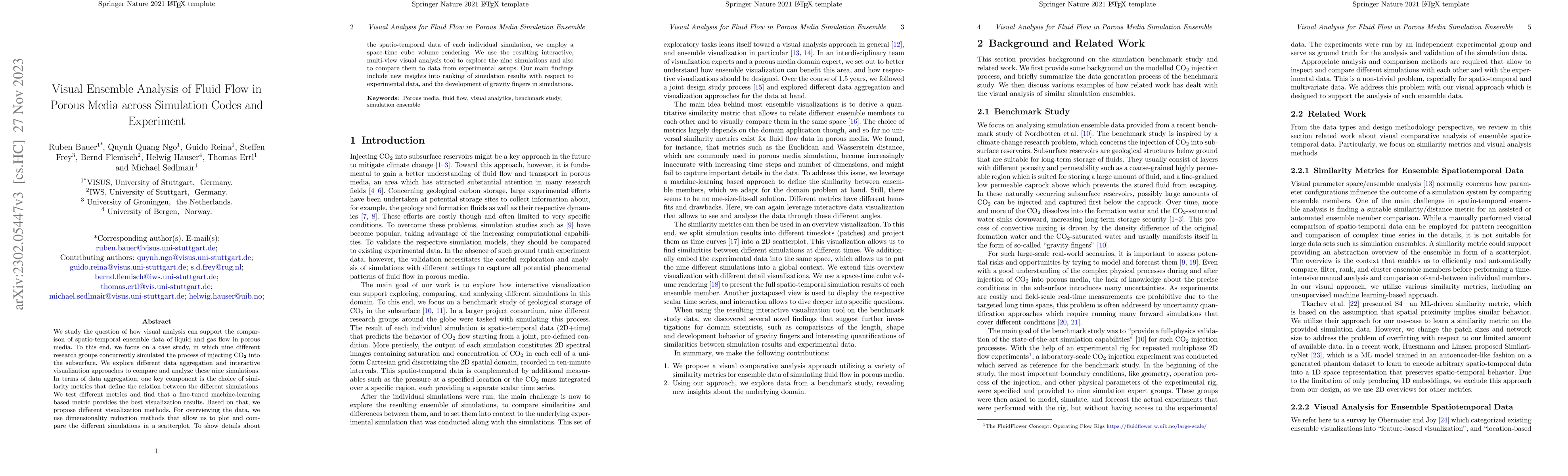 Thumbnail for Visual Ensemble Analysis of Fluid Flow in Porous Media across Simulation
  Codes and Experiment
