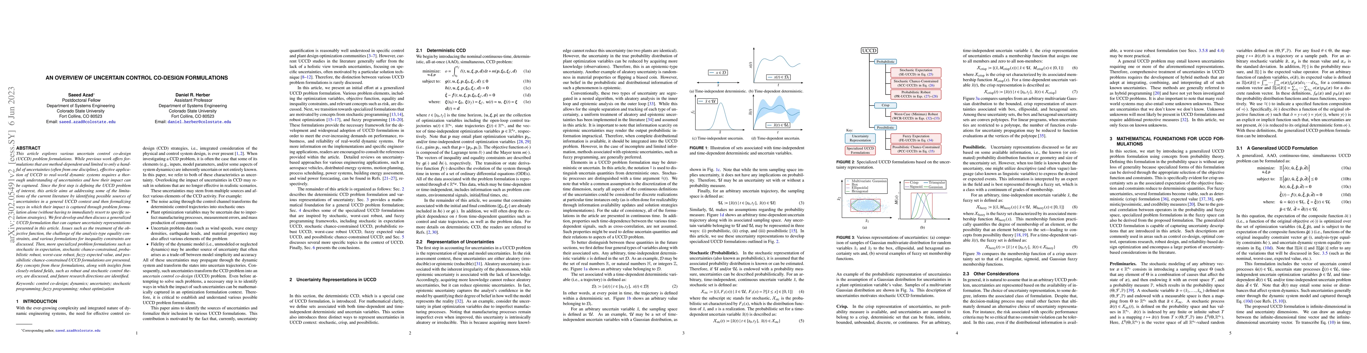 Thumbnail for An Overview of Uncertain Control Co-Design Formulations