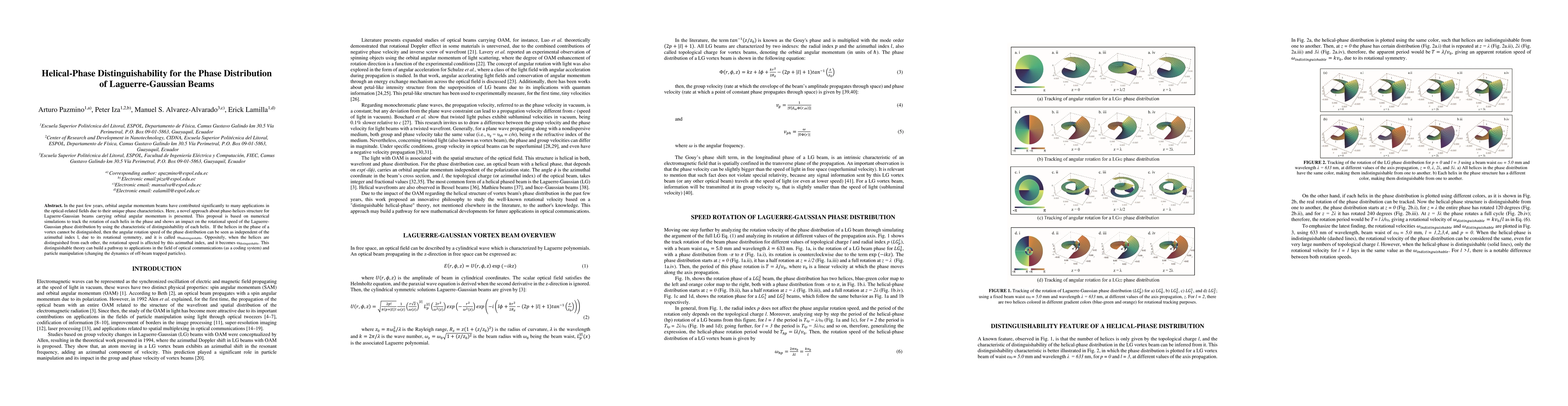 Thumbnail for Helical-Phase Distinguishability for the Phase Distribution of
  Laguerre-Gaussian Beams